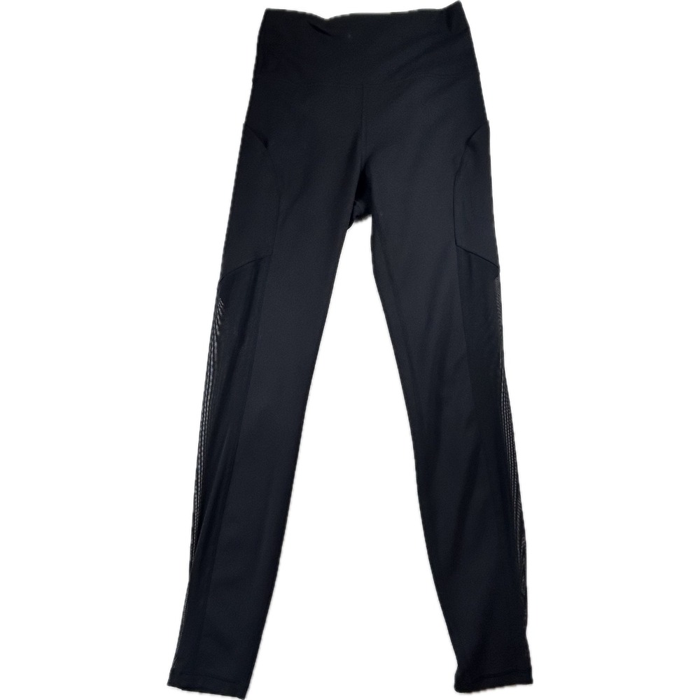 Lululemon Black High Rise Mesh Panel Leggings with Pockets Size 8